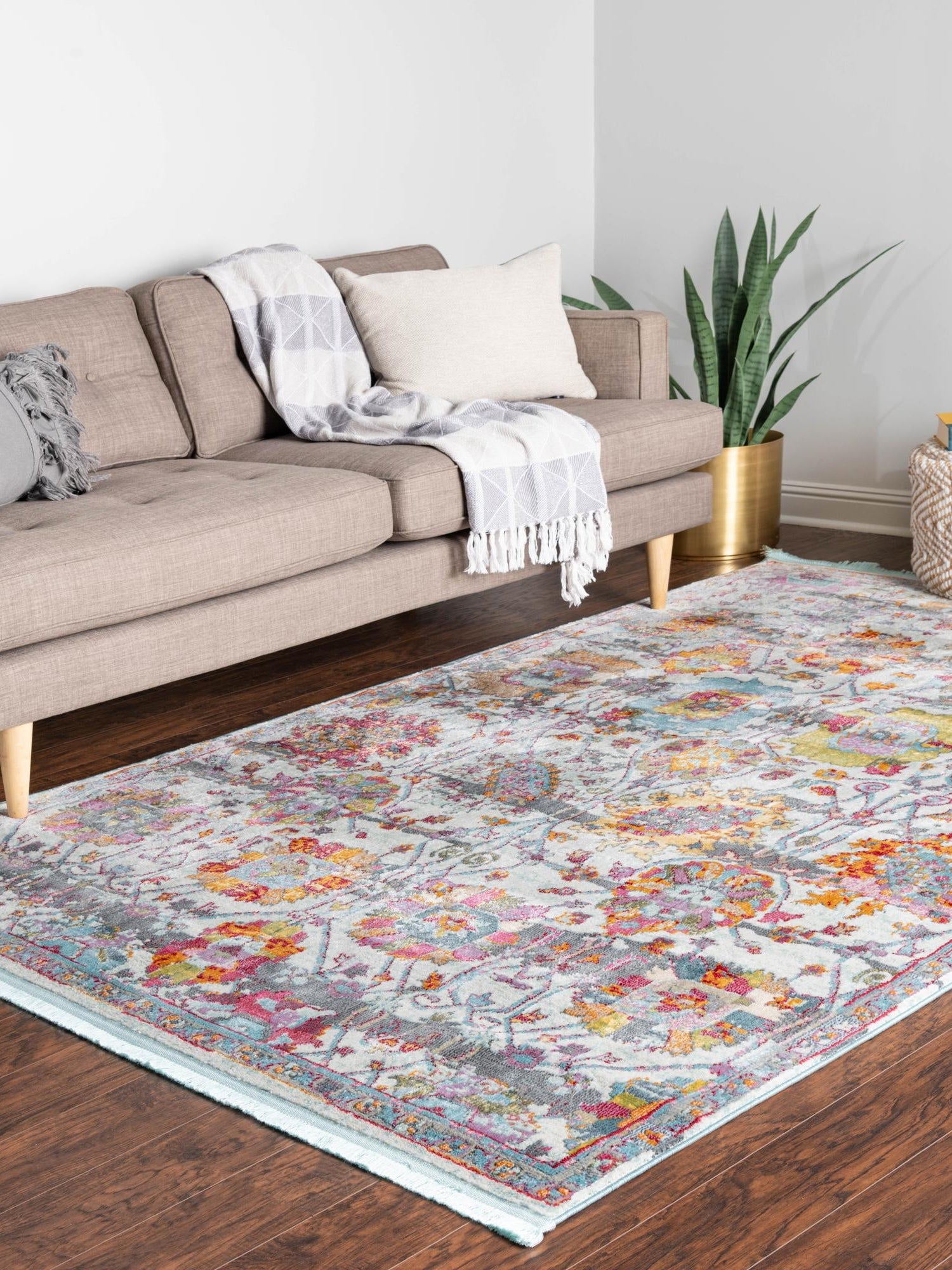Multicolor 2' 2 x 3' Paragon Rectangle Area Rug 100% Polypropylene Colorful Vivid Boho Style Modern Carpet for Unique Interiors for Sale at Rug Engine
