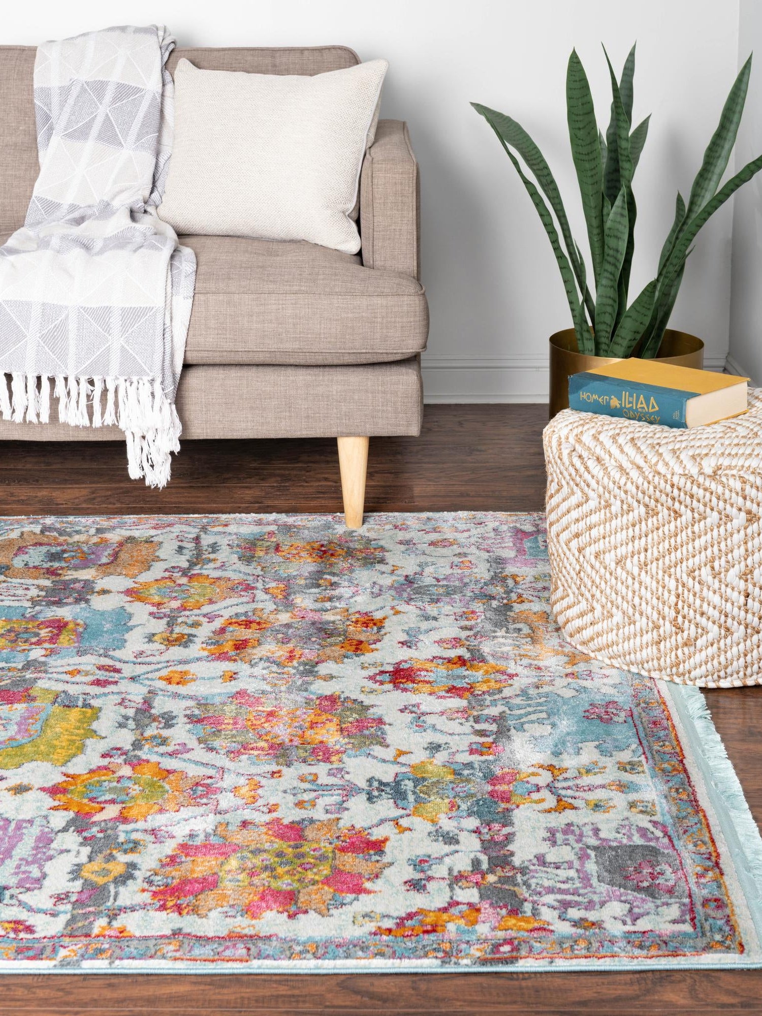 Multicolor 2' 2 x 3' Paragon Rectangle Area Rug 100% Polypropylene Colorful Vivid Boho Style Modern Carpet for Unique Interiors for Sale at Rug Engine