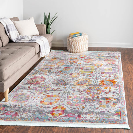 Multicolor 6' x 9' Paragon Rectangle Area Rug 100% Polypropylene Colorful Vivid Boho Style Modern Carpet for Unique Interiors for Sale at Rug Engine