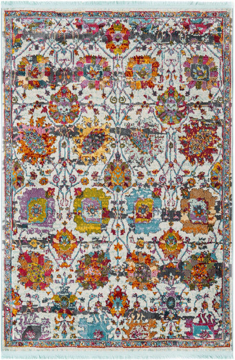 Multicolor 4' 3 x 6' Paragon Rectangle Area Rug 100% Polypropylene Colorful Vivid Boho Style Modern Carpet for Unique Interiors for Sale at Rug Engine