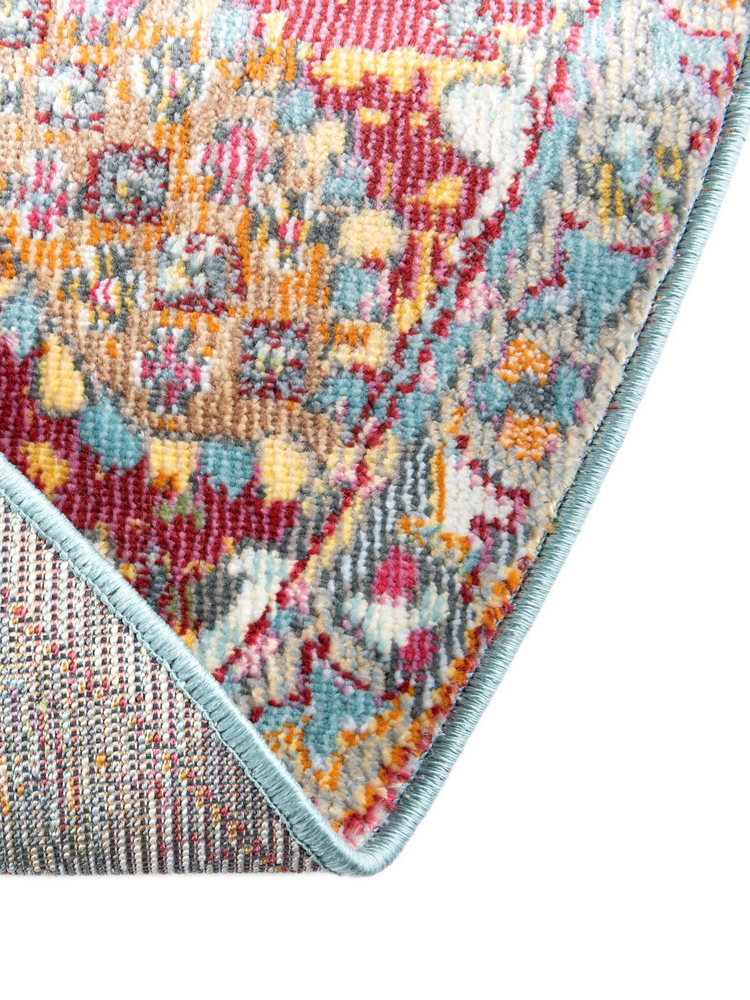 Multicolor 3' 3 x 3' 3 Paragon Round Area Rug 100% Polypropylene Colorful Vivid Boho Style Modern Carpet for Unique Interiors for Sale at Rug Engine