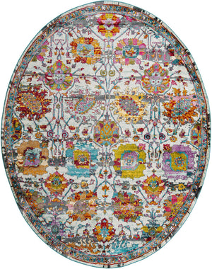 Multicolor 8' 2 x 10' Paragon Oval Area Rug 100% Polypropylene Colorful Vivid Boho Style Modern Carpet for Unique Interiors for Sale at Rug Engine