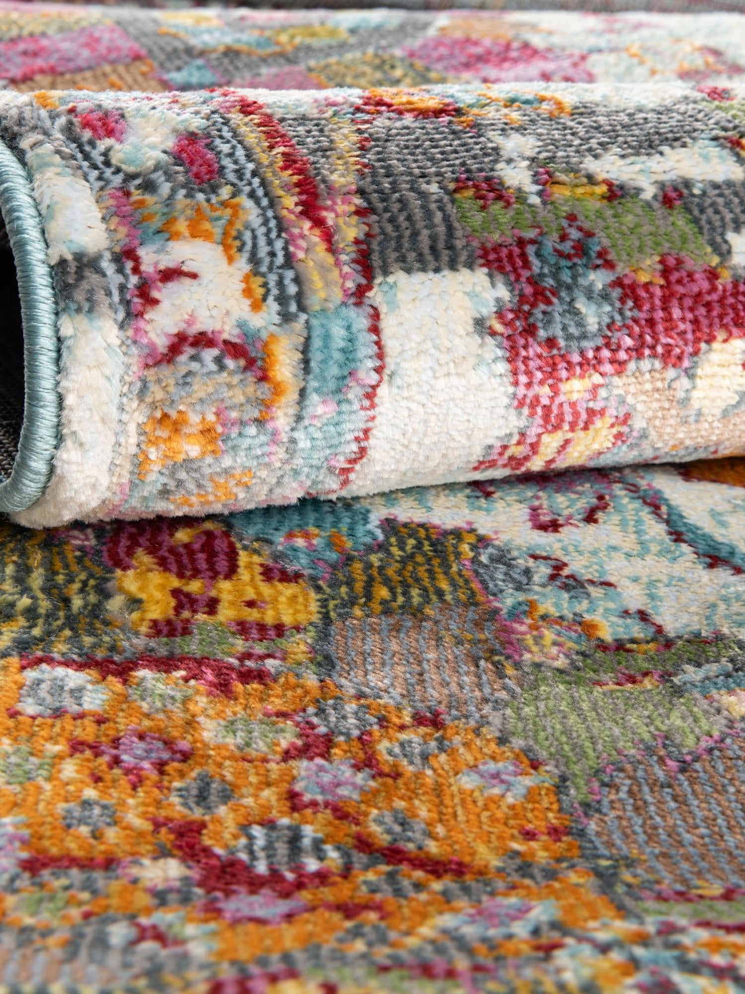 Multicolor 2' 2 x 6' Paragon Runner Area Rug 100% Polypropylene Colorful Vivid Boho Style Modern Carpet for Unique Interiors for Sale at Rug Engine