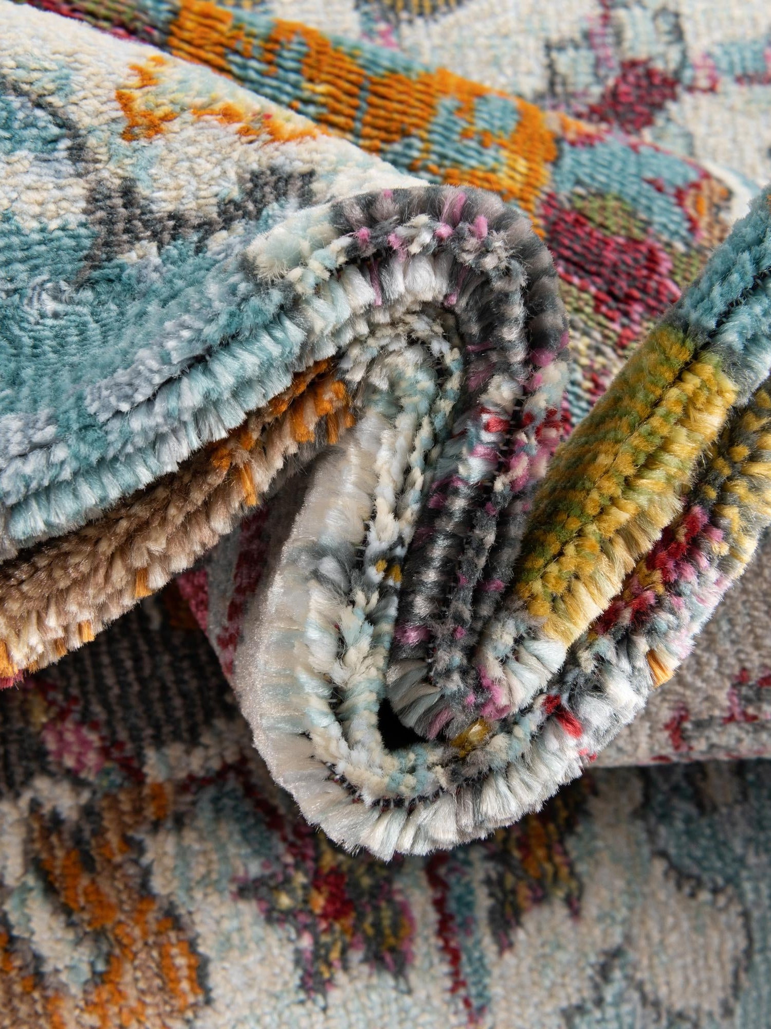 Multicolor 2' 7 x 12' Paragon Runner Area Rug 100% Polypropylene Colorful Vivid Boho Style Modern Carpet for Unique Interiors for Sale at Rug Engine