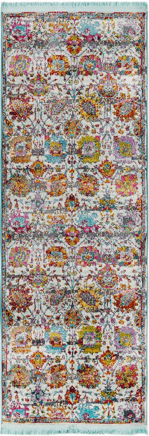 Multicolor 2' 2 x 6' Paragon Runner Area Rug 100% Polypropylene Colorful Vivid Boho Style Modern Carpet for Unique Interiors for Sale at Rug Engine