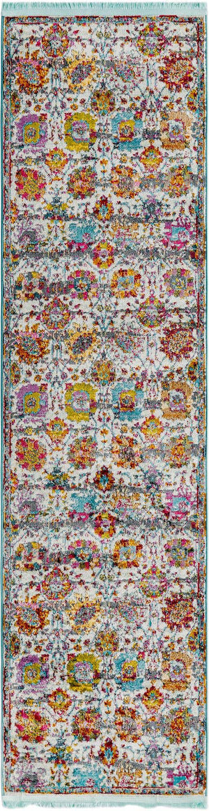 Multicolor 2' 2 x 8' Paragon Runner Area Rug 100% Polypropylene Colorful Vivid Boho Style Modern Carpet for Unique Interiors for Sale at Rug Engine
