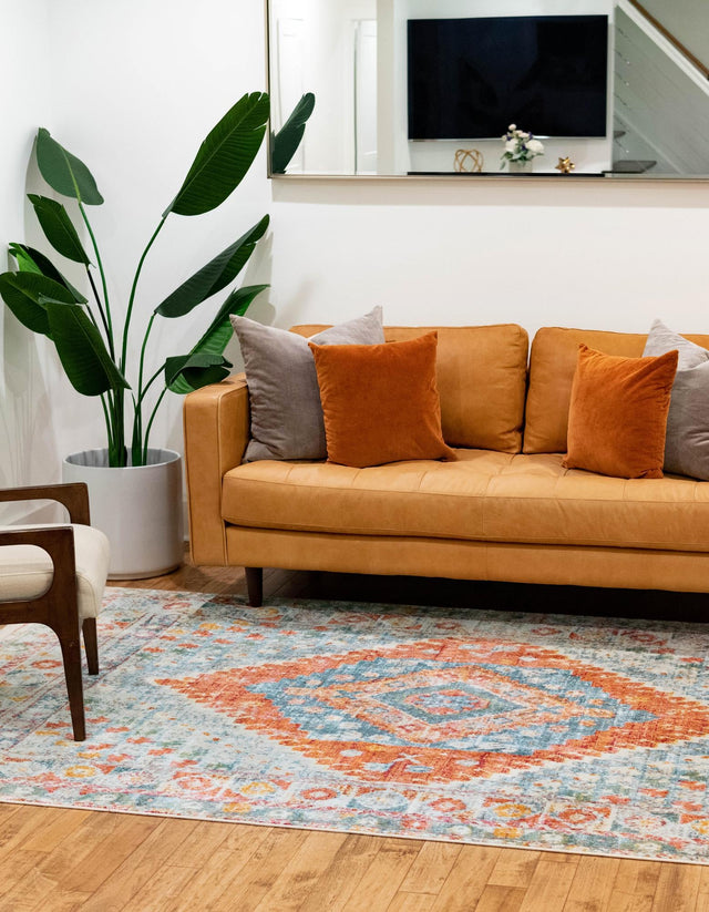 Salmon 3' 3 x 5' 3 Paragon Rectangle Area Rug 100% Polypropylene Colorful Vivid Boho Style Modern Carpet for Unique Interiors for Sale at Rug Engine