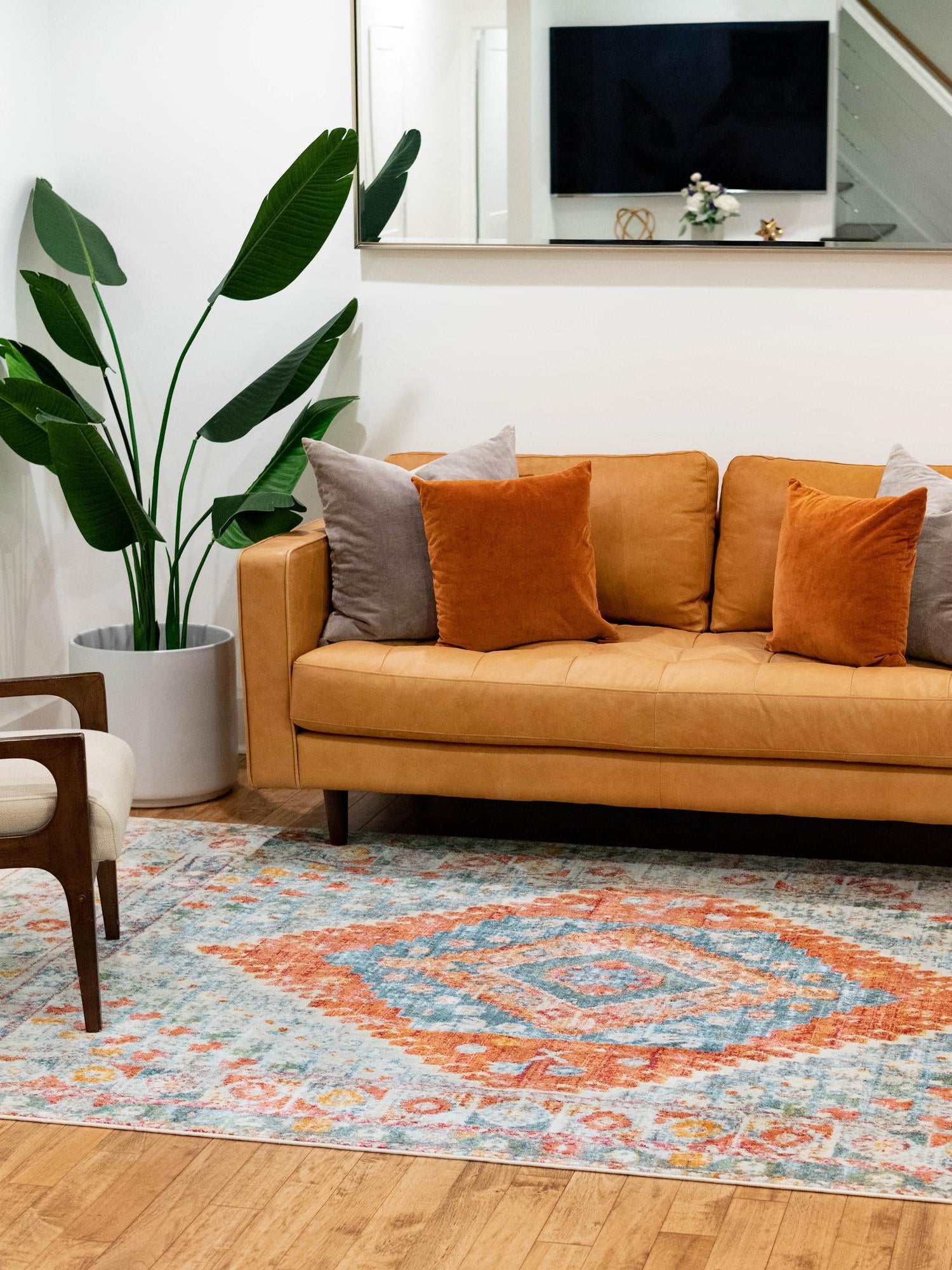 Salmon 5' 5 x 8' Paragon Rectangle Area Rug 100% Polypropylene Colorful Vivid Boho Style Modern Carpet for Unique Interiors for Sale at Rug Engine