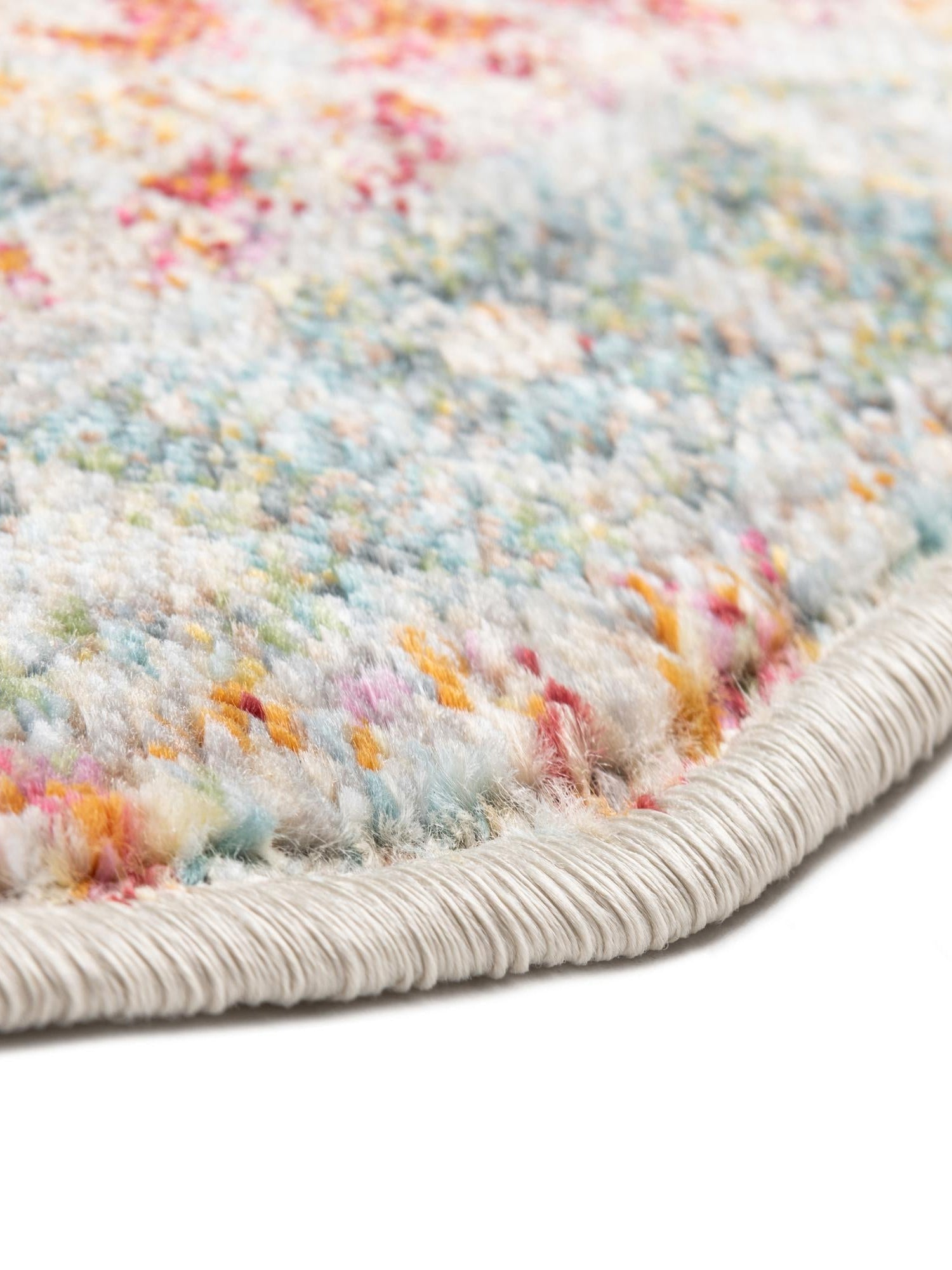 Salmon 8' 2 x 8' 2 Paragon Octagon Area Rug 100% Polypropylene Colorful Vivid Boho Style Modern Carpet for Unique Interiors for Sale at Rug Engine