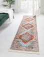 Salmon 2' 7 x 13' 1 Paragon Runner Area Rug 100% Polypropylene Colorful Vivid Boho Style Modern Carpet for Unique Interiors for Sale at Rug Engine