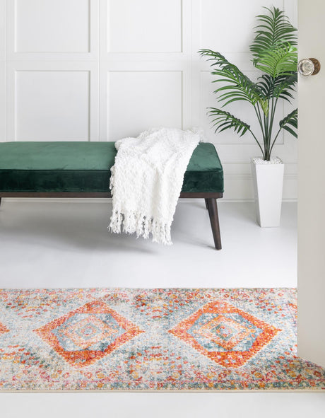 Salmon 2' 7 x 13' 1 Paragon Runner Area Rug 100% Polypropylene Colorful Vivid Boho Style Modern Carpet for Unique Interiors for Sale at Rug Engine