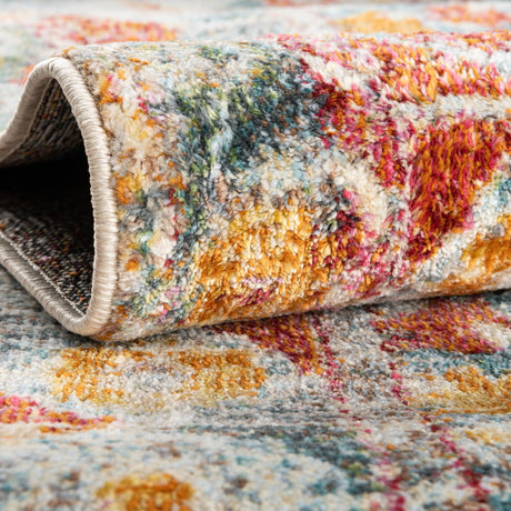 Salmon 2' 2 x 8' Paragon Runner Area Rug 100% Polypropylene Colorful Vivid Boho Style Modern Carpet for Unique Interiors for Sale at Rug Engine