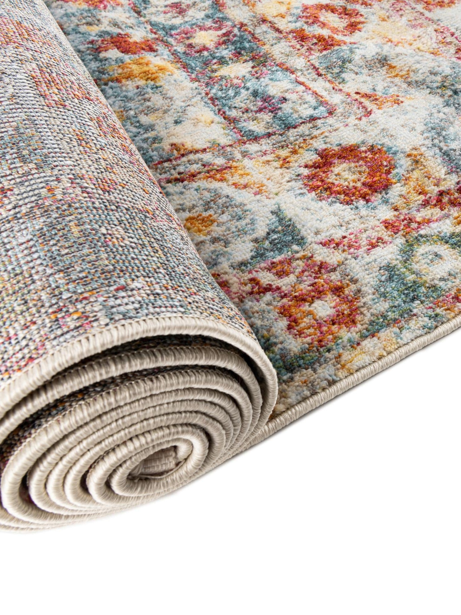 Salmon 2' 7 x 12' Paragon Runner Area Rug 100% Polypropylene Colorful Vivid Boho Style Modern Carpet for Unique Interiors for Sale at Rug Engine