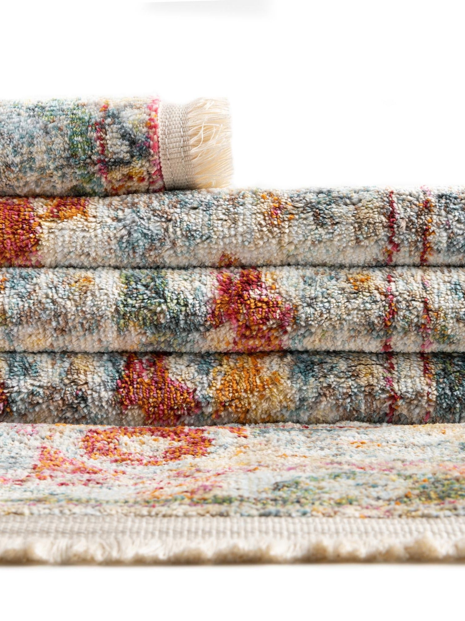 Salmon 2' 7 x 12' Paragon Runner Area Rug 100% Polypropylene Colorful Vivid Boho Style Modern Carpet for Unique Interiors for Sale at Rug Engine