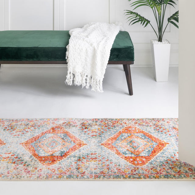 Salmon 2' 7 x 12' Paragon Runner Area Rug 100% Polypropylene Colorful Vivid Boho Style Modern Carpet for Unique Interiors for Sale at Rug Engine