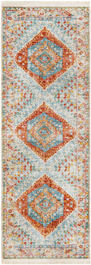 Salmon 2' 2 x 6' Paragon Runner Area Rug 100% Polypropylene Colorful Vivid Boho Style Modern Carpet for Unique Interiors for Sale at Rug Engine