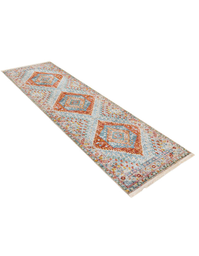Salmon 2' 7 x 10' Paragon Runner Area Rug 100% Polypropylene Colorful Vivid Boho Style Modern Carpet for Unique Interiors for Sale at Rug Engine