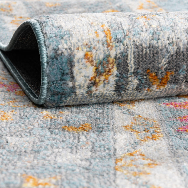 Blue 6' x 9' Paragon Rectangle Area Rug 100% Polypropylene Colorful Vivid Boho Style Modern Carpet for Unique Interiors for Sale at Rug Engine