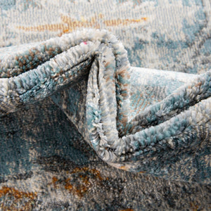 Blue 6' x 9' Paragon Rectangle Area Rug 100% Polypropylene Colorful Vivid Boho Style Modern Carpet for Unique Interiors for Sale at Rug Engine