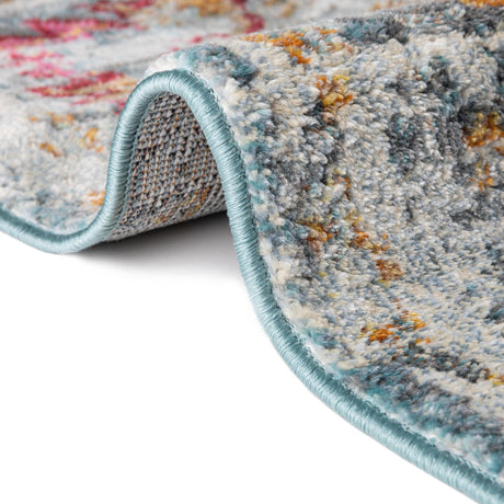 Blue 5' 5 x 8' Paragon Rectangle Area Rug 100% Polypropylene Colorful Vivid Boho Style Modern Carpet for Unique Interiors for Sale at Rug Engine