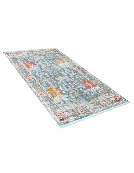 Blue 5' 5 x 8' Paragon Rectangle Area Rug 100% Polypropylene Colorful Vivid Boho Style Modern Carpet for Unique Interiors for Sale at Rug Engine