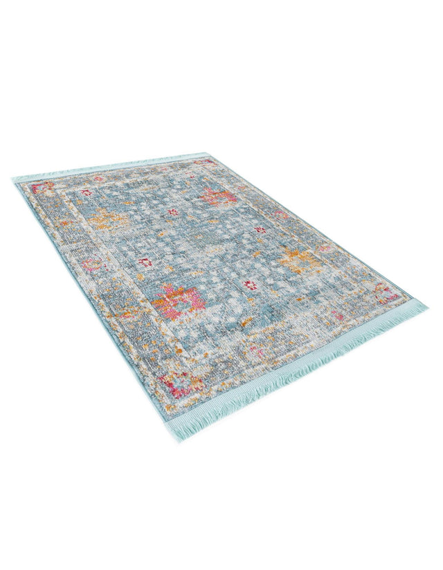 Blue 2' 2 x 3' Paragon Rectangle Area Rug 100% Polypropylene Colorful Vivid Boho Style Modern Carpet for Unique Interiors for Sale at Rug Engine