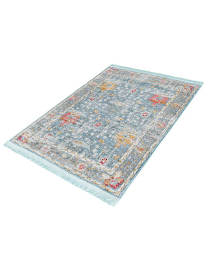 Blue 2' 2 x 3' Paragon Rectangle Area Rug 100% Polypropylene Colorful Vivid Boho Style Modern Carpet for Unique Interiors for Sale at Rug Engine