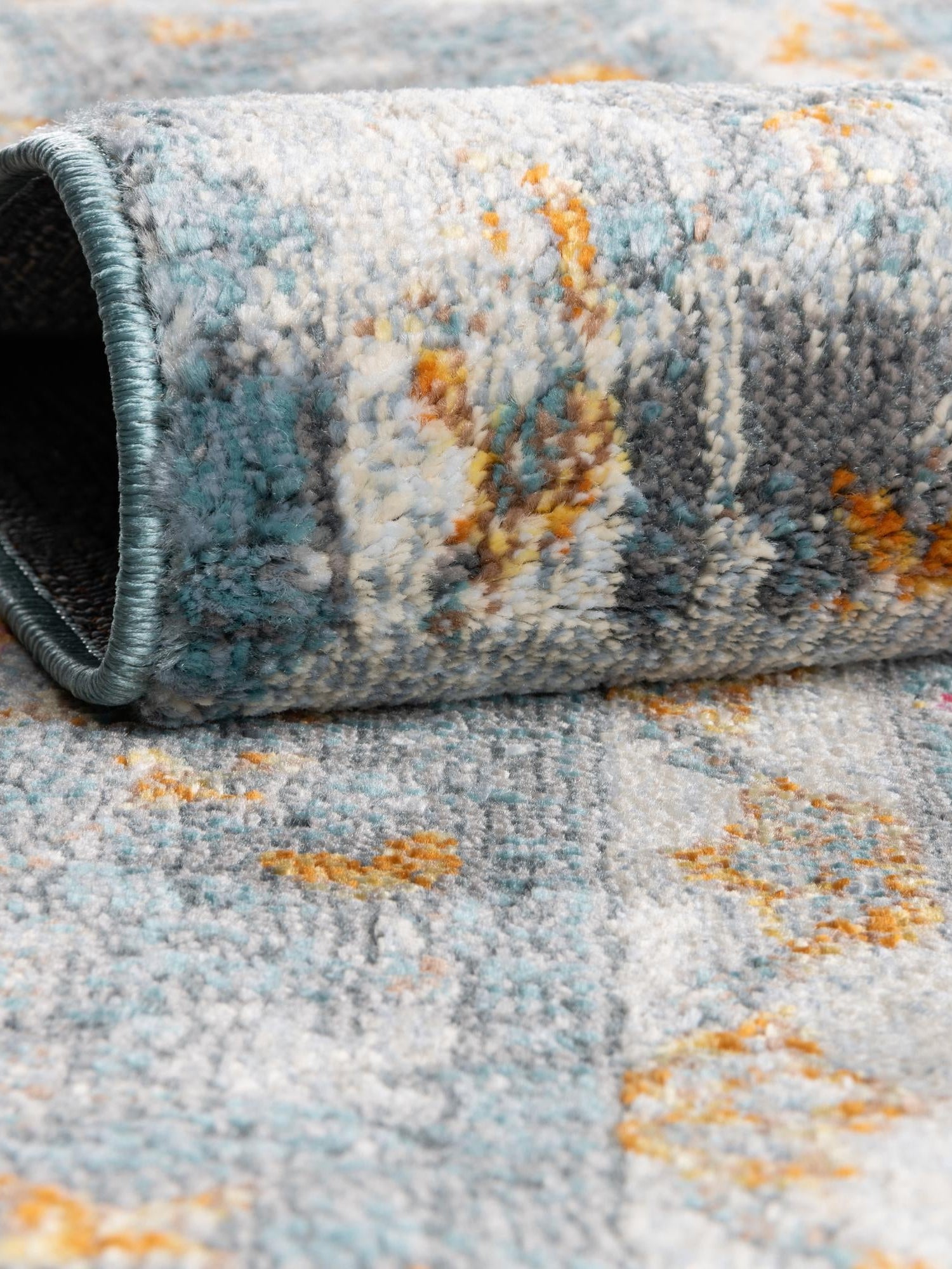 Blue 3' 3 x 3' 3 Paragon Round Area Rug 100% Polypropylene Colorful Vivid Boho Style Modern Carpet for Unique Interiors for Sale at Rug Engine