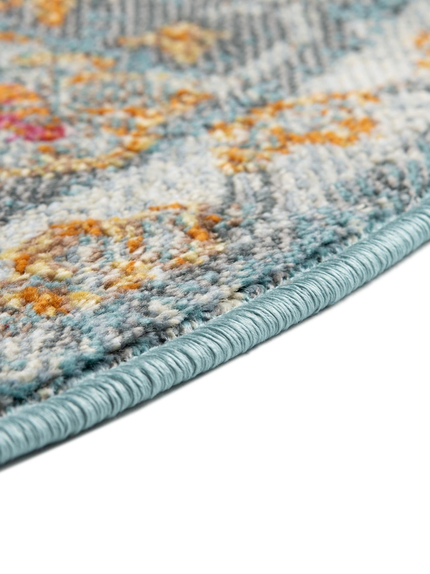 Blue 3' 3 x 3' 3 Paragon Round Area Rug 100% Polypropylene Colorful Vivid Boho Style Modern Carpet for Unique Interiors for Sale at Rug Engine