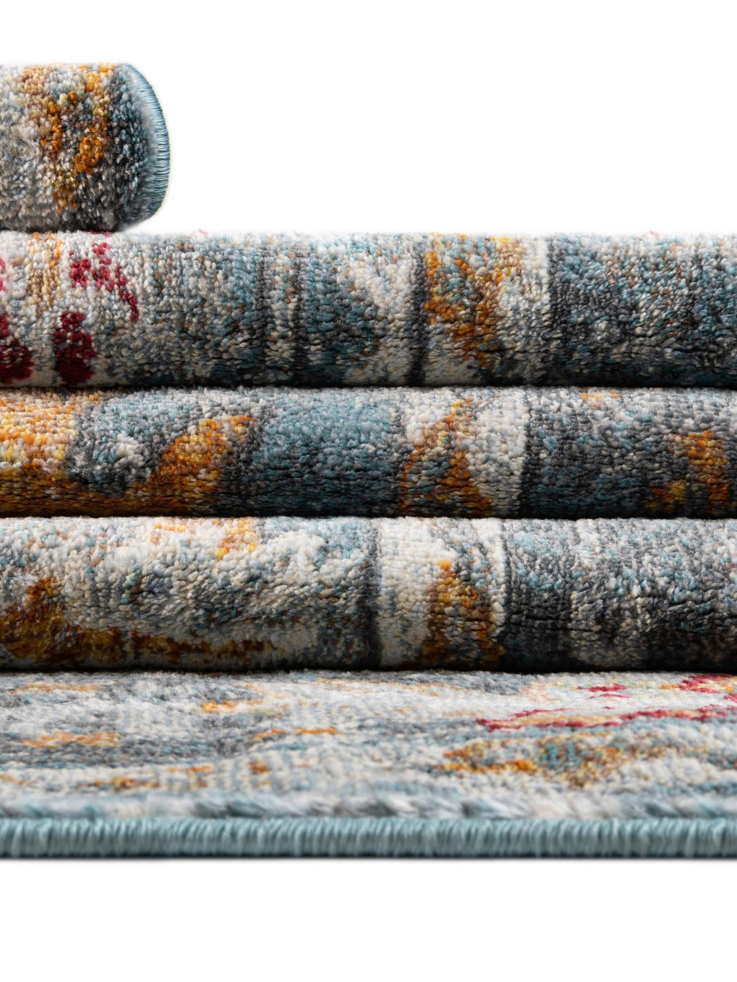 Blue 3' 3 x 3' 3 Paragon Round Area Rug 100% Polypropylene Colorful Vivid Boho Style Modern Carpet for Unique Interiors for Sale at Rug Engine