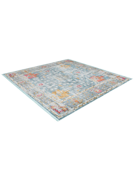 Blue 8' 2 x 8' 2 Paragon Square Area Rug 100% Polypropylene Colorful Vivid Boho Style Modern Carpet for Unique Interiors for Sale at Rug Engine