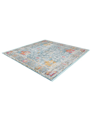 Blue 8' 2 x 8' 2 Paragon Square Area Rug 100% Polypropylene Colorful Vivid Boho Style Modern Carpet for Unique Interiors for Sale at Rug Engine