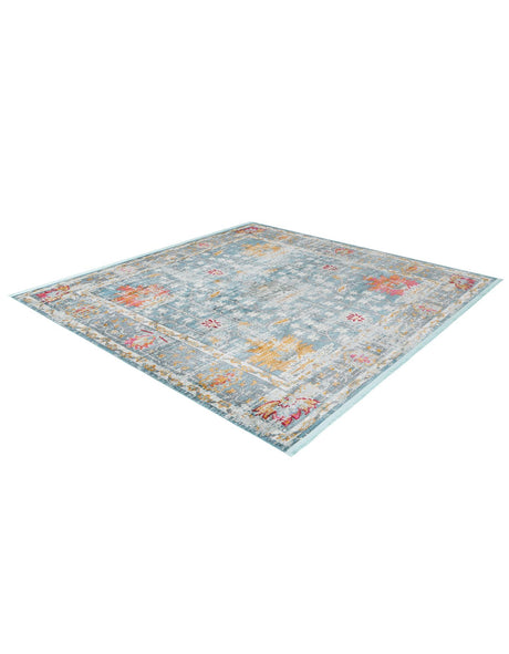 Blue 8' 2 x 8' 2 Paragon Square Area Rug 100% Polypropylene Colorful Vivid Boho Style Modern Carpet for Unique Interiors for Sale at Rug Engine
