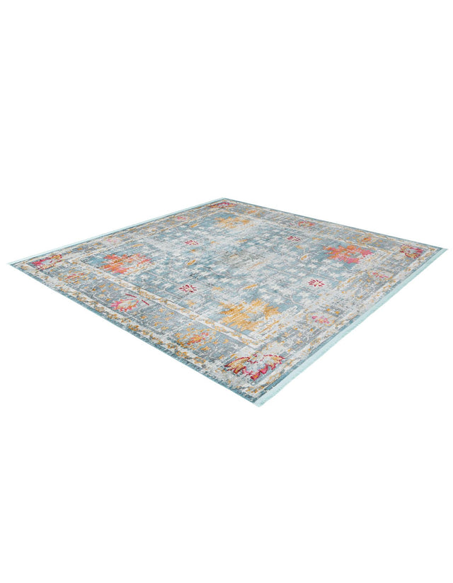 Blue 8' 2 x 8' 2 Paragon Square Area Rug 100% Polypropylene Colorful Vivid Boho Style Modern Carpet for Unique Interiors for Sale at Rug Engine