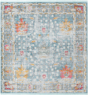 Blue 8' 2 x 8' 2 Paragon Square Area Rug 100% Polypropylene Colorful Vivid Boho Style Modern Carpet for Unique Interiors for Sale at Rug Engine