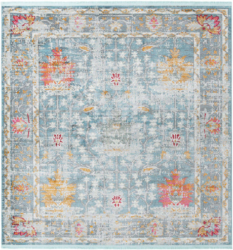 Blue 8' 2 x 8' 2 Paragon Square Area Rug 100% Polypropylene Colorful Vivid Boho Style Modern Carpet for Unique Interiors for Sale at Rug Engine