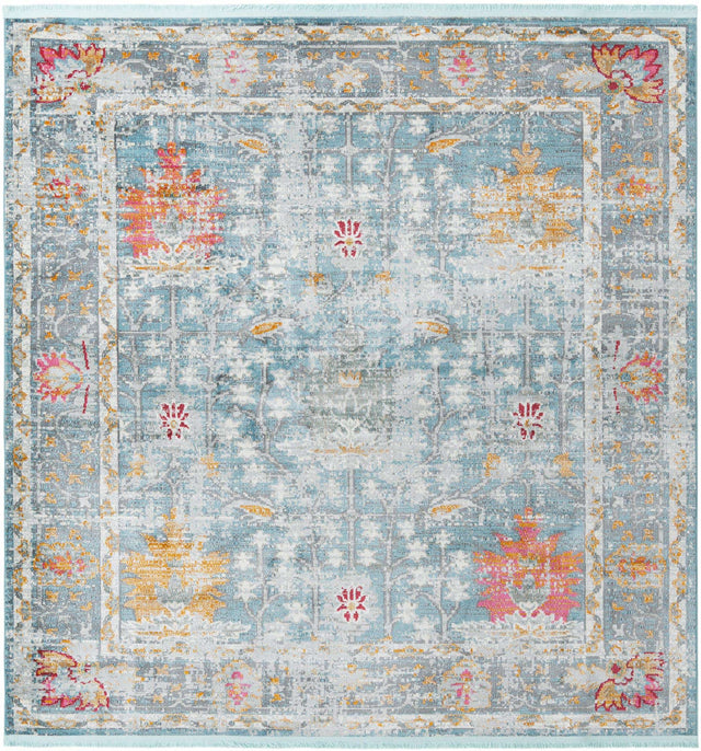 Blue 8' 2 x 8' 2 Paragon Square Area Rug 100% Polypropylene Colorful Vivid Boho Style Modern Carpet for Unique Interiors for Sale at Rug Engine