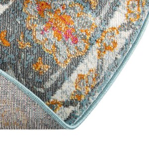 Blue 3' 3 x 5' 3 Paragon Oval Area Rug 100% Polypropylene Colorful Vivid Boho Style Modern Carpet for Unique Interiors for Sale at Rug Engine