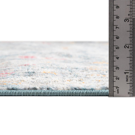 Blue 2' 7 x 12' Paragon Runner Area Rug 100% Polypropylene Colorful Vivid Boho Style Modern Carpet for Unique Interiors for Sale at Rug Engine