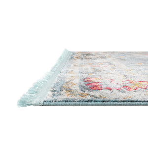 Blue 2' 2 x 8' Paragon Runner Area Rug 100% Polypropylene Colorful Vivid Boho Style Modern Carpet for Unique Interiors for Sale at Rug Engine