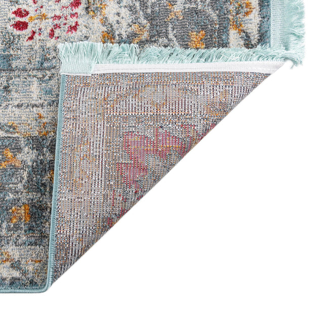 Blue 2' 7 x 10' Paragon Runner Area Rug 100% Polypropylene Colorful Vivid Boho Style Modern Carpet for Unique Interiors for Sale at Rug Engine