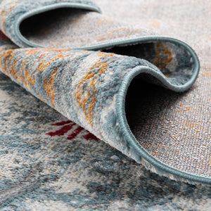 Blue 2' 7 x 12' Paragon Runner Area Rug 100% Polypropylene Colorful Vivid Boho Style Modern Carpet for Unique Interiors for Sale at Rug Engine