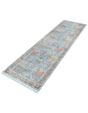 Blue 2' 7 x 10' Paragon Runner Area Rug 100% Polypropylene Colorful Vivid Boho Style Modern Carpet for Unique Interiors for Sale at Rug Engine