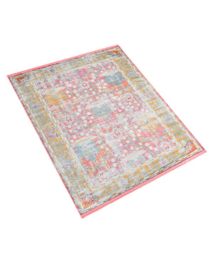 Pink 9' x 12' Paragon Rectangle Area Rug 100% Polypropylene Colorful Vivid Boho Style Modern Carpet for Unique Interiors for Sale at Rug Engine
