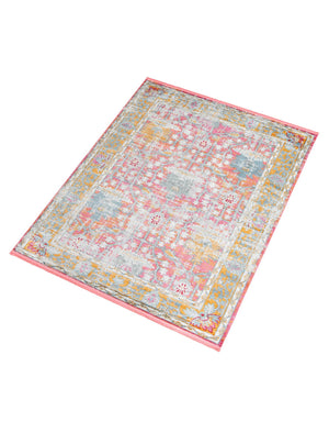 Pink 9' x 12' Paragon Rectangle Area Rug 100% Polypropylene Colorful Vivid Boho Style Modern Carpet for Unique Interiors for Sale at Rug Engine