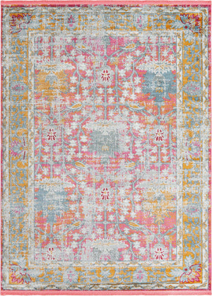 Pink 9' x 12' Paragon Rectangle Area Rug 100% Polypropylene Colorful Vivid Boho Style Modern Carpet for Unique Interiors for Sale at Rug Engine