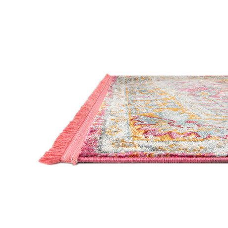 Pink 7' 1 x 10' Paragon Rectangle Area Rug 100% Polypropylene Colorful Vivid Boho Style Modern Carpet for Unique Interiors for Sale at Rug Engine