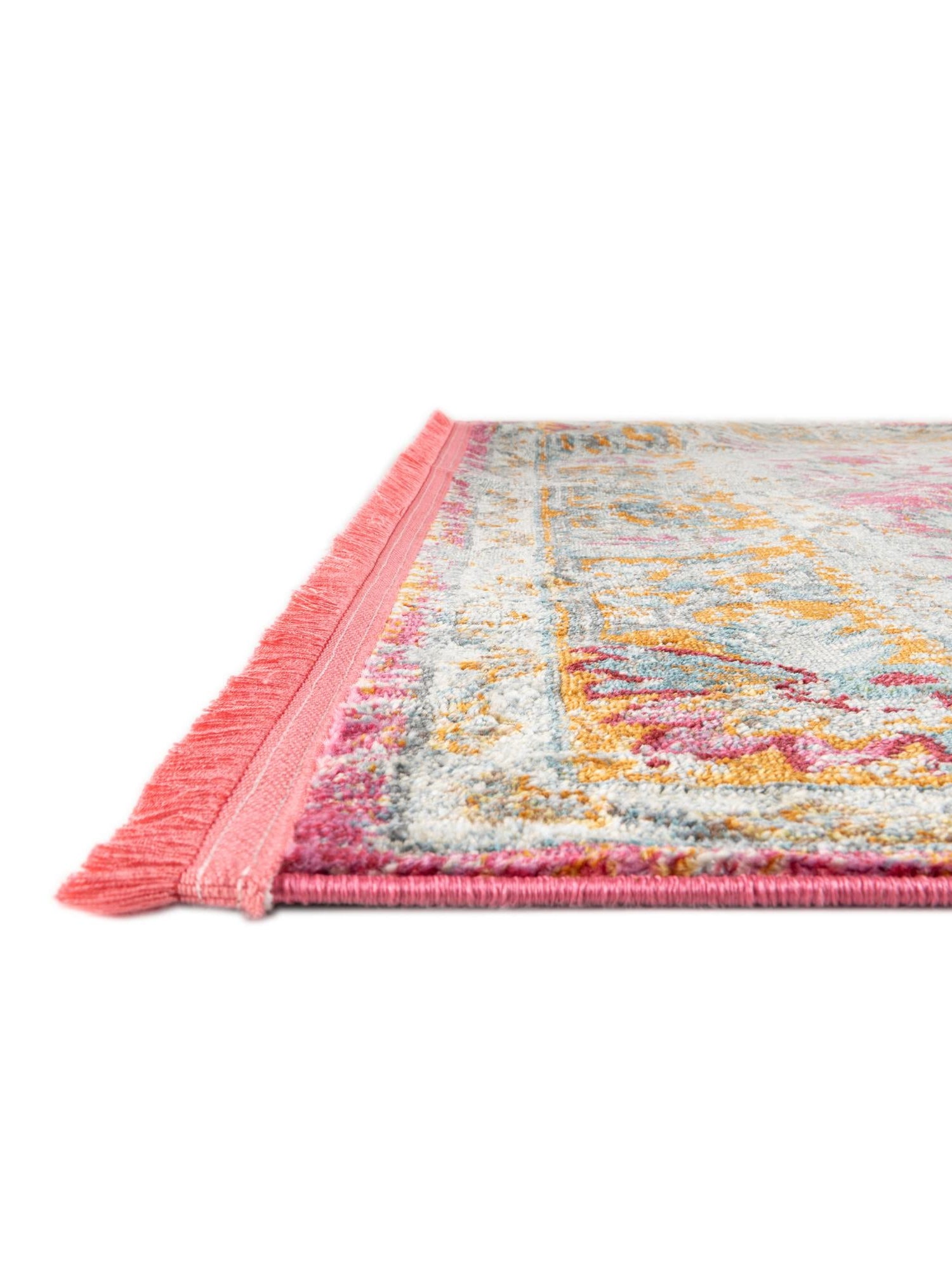Pink 8' 2 x 11' Paragon Rectangle Area Rug 100% Polypropylene Colorful Vivid Boho Style Modern Carpet for Unique Interiors for Sale at Rug Engine