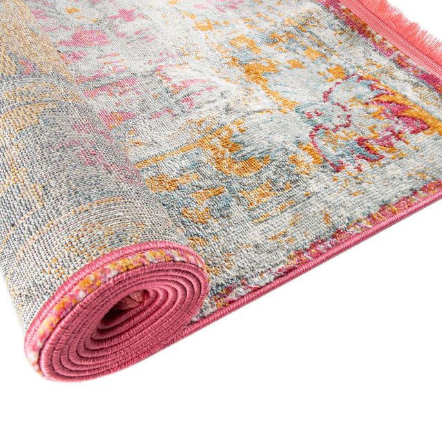 Pink 9' x 12' Paragon Rectangle Area Rug 100% Polypropylene Colorful Vivid Boho Style Modern Carpet for Unique Interiors for Sale at Rug Engine