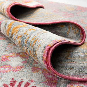 Pink 9' x 12' Paragon Rectangle Area Rug 100% Polypropylene Colorful Vivid Boho Style Modern Carpet for Unique Interiors for Sale at Rug Engine